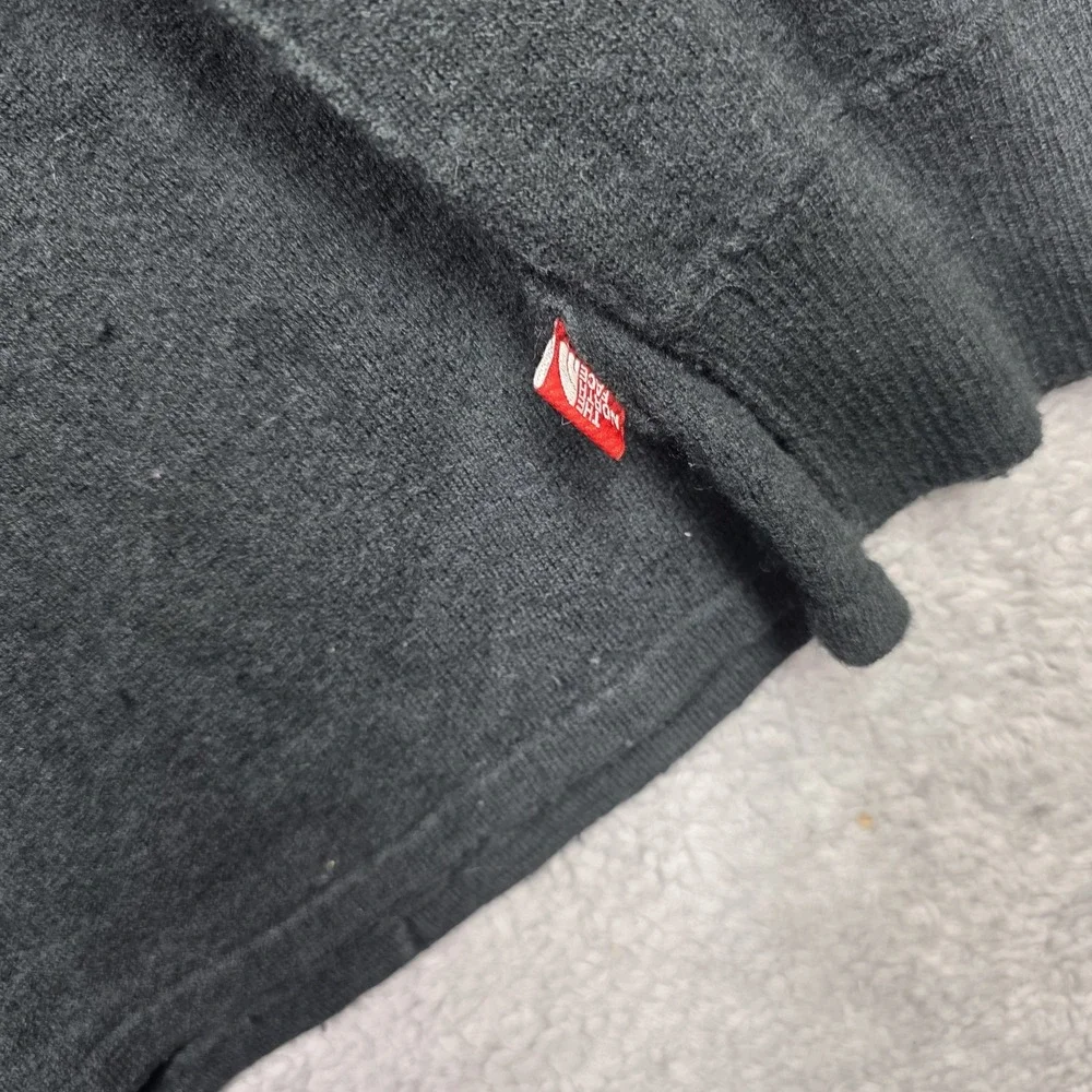 The North Face Sweater Mens Size‎ XLARGE Black 1/4 Zip Mock Neck Wool Blend